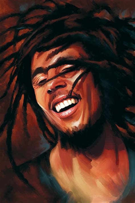 Bob Marley Artwork Painting By Sheraz A