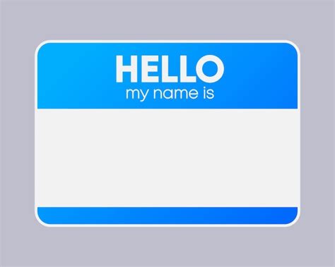 Premium Vector | Name badge Hello my name is Badge with my name tag Paper card for ...