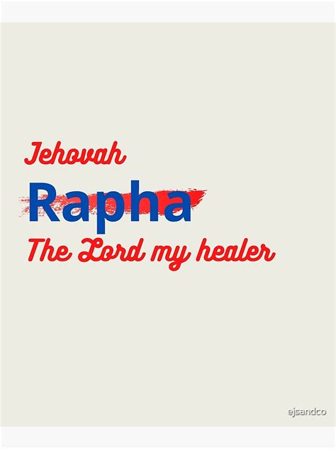 Christian Jehovah Rapha The Lord My Healer Bible Verse Exodus