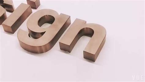 3d Stainless Steel Letters Channel Letters Metal Sign Rose Gold Letters