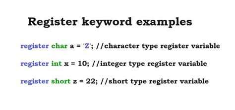 register keyword    programming language  pointer