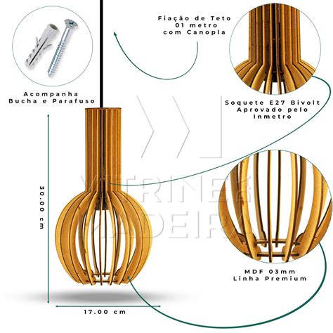 Luminária Lustre Pendente Acabamento Laser Fiação 3648 Elo7