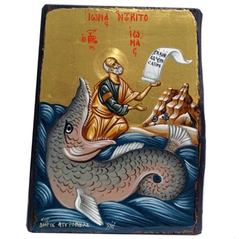 Prophet Jonah Icon 15×26 Cm Dimarg Workshop Byzantine Hagiography