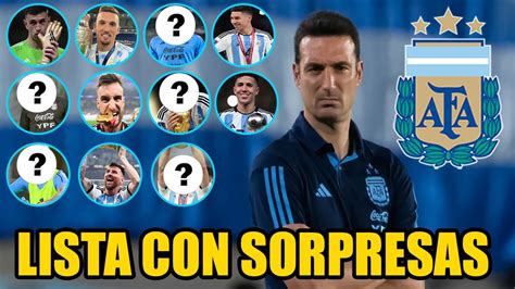 SCALONI Sorprende Con La LISTA De ARGENTINA Para La FECHA FIFA