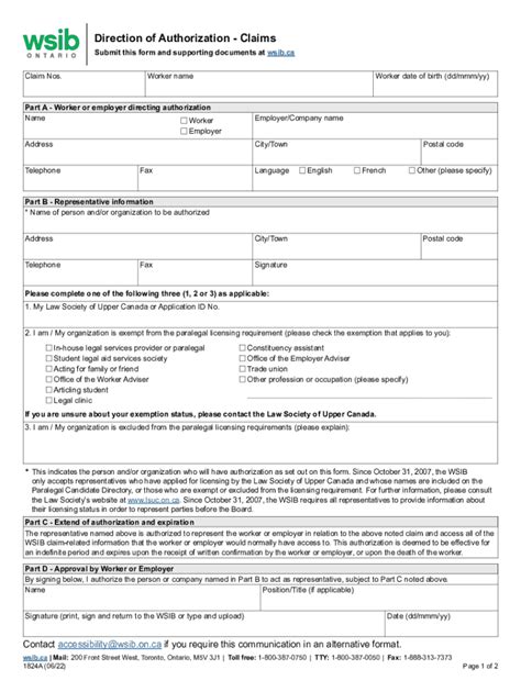 Wsib Form 6 Printable Version Printable Forms Free Online