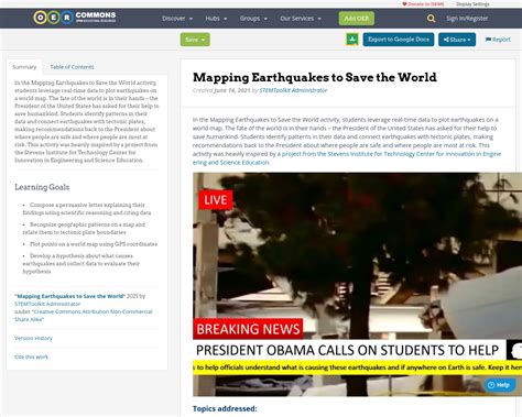 Mapping Earthquakes To Save The World Oer Commons