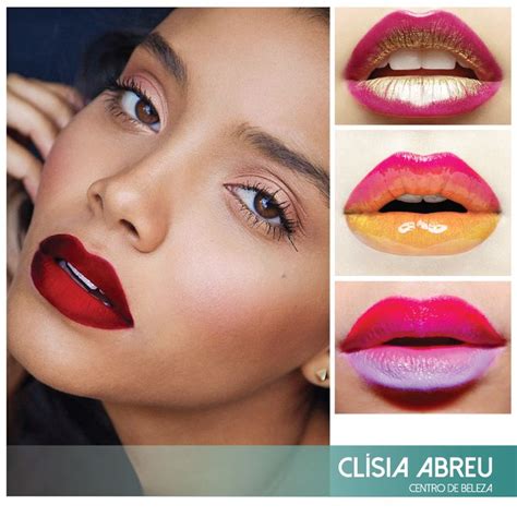 O Ombré Lips nada mais é do que fazer um degradê o batom usando o