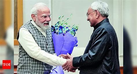 Nitish Kumar Meets Pm Modi Says Will Never Leave Nda Again India News Times Of India