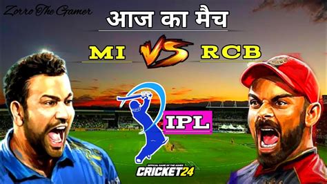 🔴live Mi Vs Rcb Ipl T20 Cricket Match Today 🔴hindi Commentary