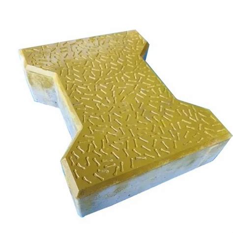 Yellow Concrete I Shape Interlocking Paver Block For Pavement