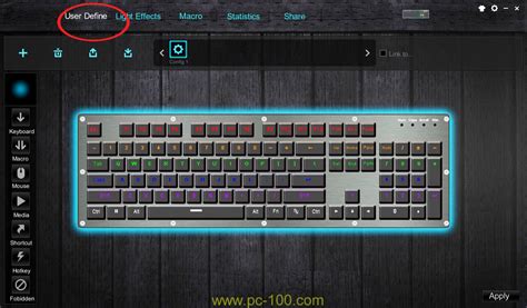 Media Settings in Mechanical Keyboard Driver Software - Custom Best RGB ...