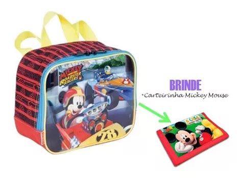 Lancheira Mickey Mouse Disney 065019 Brinde Carteira Parcelamento