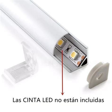 Perfil De Aluminio Para Cinta Led Tira R Mts Pcs Weiled Iluminaci N