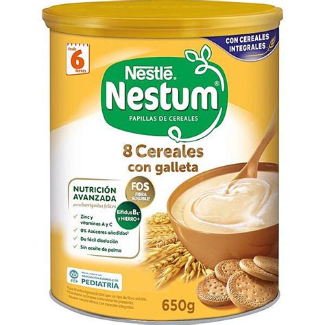 Nestum Nestlé Papilla De 8 Cereales Integrales Con Galleta A Partir De