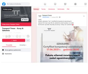 Certyfikat Kompetencji Zawodowych Kurs Online Transport Trener
