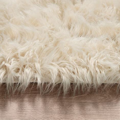 Paco Home Tapis De Salon Fausse Fourrure Imitation Shaggy Coussins De