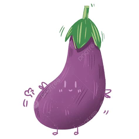 Hand Drawn Elements Png Picture Hand Drawn Cartoon Eggplant Elements