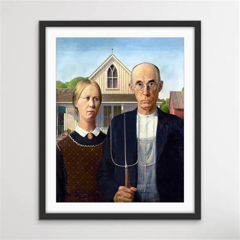 Grant Woods American Gothic 1930 I Heart Wall Art