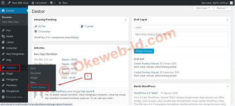 Tutorial Mengatur Theme Option Oke Web Indonesia