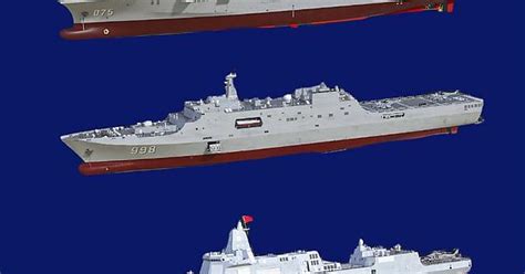 Cgi Of The 5 Largest Plan Ship Classes Type 002 Cv 075 Lhd 071 Lpd 055 Cg And 052d Ddg