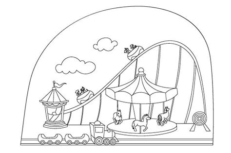 Amusement Park Coloring Page Svg Cut File By Creative Fabrica Crafts