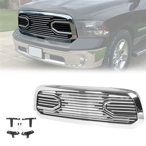 Chrome Big Horn Grille For 2013 2018 Dodge Ram 1500 Front Bumper Grille