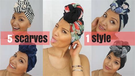 How To Tie A Headscarf Like Nalie Turban Tutorials Youtube