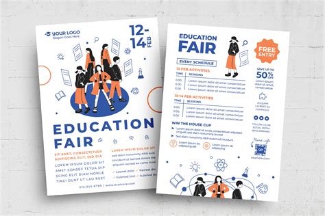 Education Fair Flyer Template PSD AI Vector BrandPacks