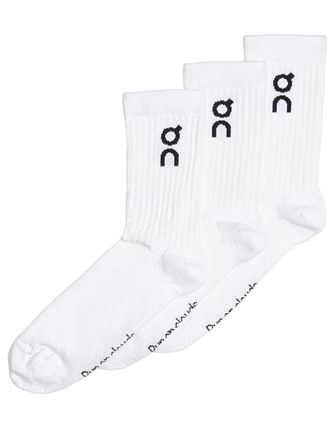 On Logo Socks 3 Pack White Chaussettes Snowleader