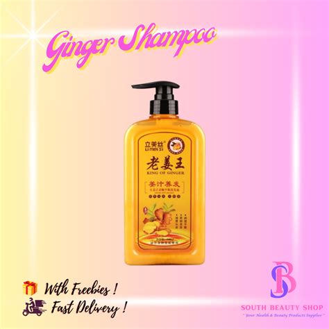 Ginger Hair Shampoo Fast Regrowth Hair Thick Anti Hair Loss Anti Dandruff Anti Itching Shampoo