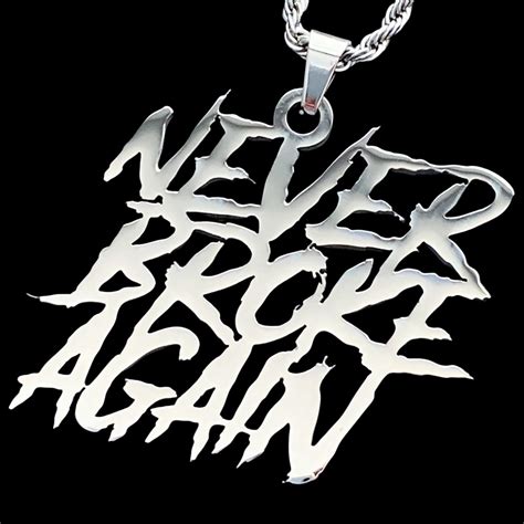 Never Broke Again Chain Polished Stainless Steel NBA Youngboy India ...