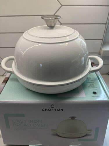 New Aldi Crofton Cast Iron Bread Oven Enameled White New In Box Ebay