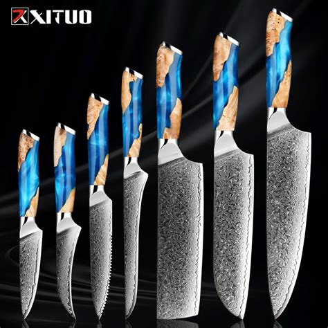 Xituo Damasco Kitchen Knife Set Highquality Pc Japon S Vg Faca De