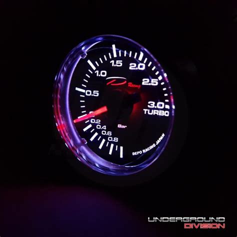 Depo Racing Ws Series Mm Bar Mechanical Boost Gauge Smoked Lens