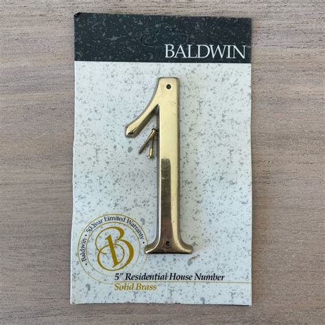 Baldwin Other Baldwin Solid Brass 5 Residential House Number Poshmark