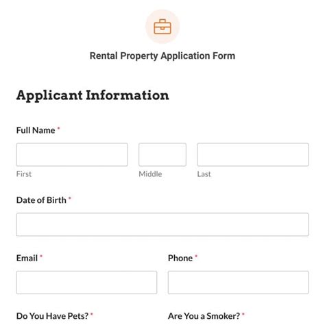 Customizable Basic Mortgage Application Form Template