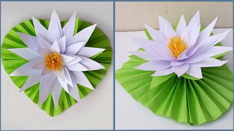 DIY Paper Water Lily How To Make Water Lily With Paper YouTube