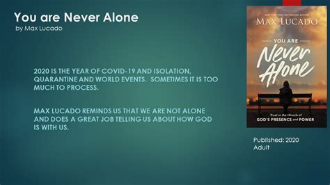 Young Adult Reading Machine: You are Never Alone by Max Lucado