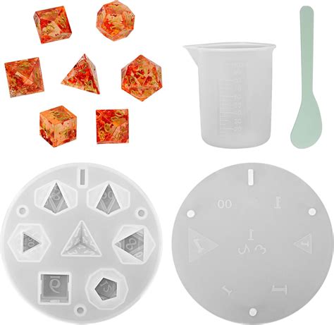 Amazon DND Dice Mold For 7 Polyhedral Sharp Edge Dice Set