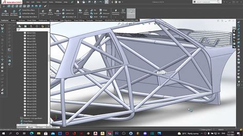 Solidworks Tutorial Modeling A Tube Chassis Final Version Youtube