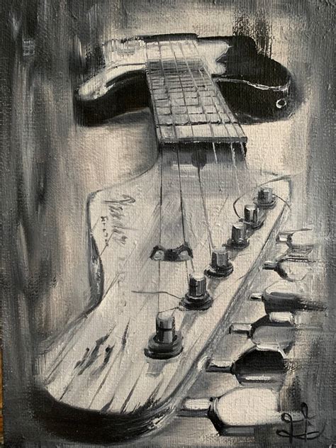 Original Painting Oil On Canvas Music Painting Guitar Art By Inspire Uplift