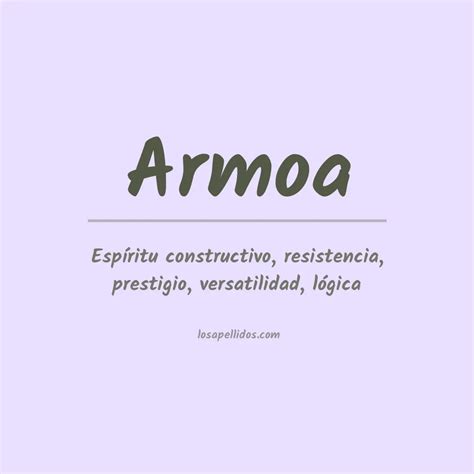 significado del apellido armoa