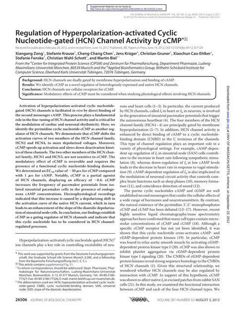 Pdf Regulation Of Hyperpolarization Activated Cyclic Nucleotide Gated