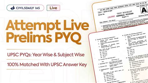 Attempt Upsc Prelims Previous Year Questions Pyqs Yearwise And Subject