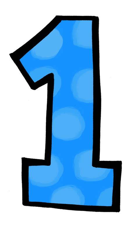 Blue Number 1 Clip Art - ClipArt Best