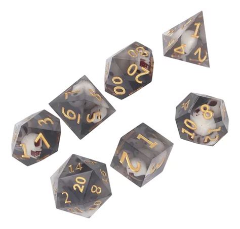 Juego De Dados Poli Dricos Para Juegos De Rol Resina Epoxi Cuotas