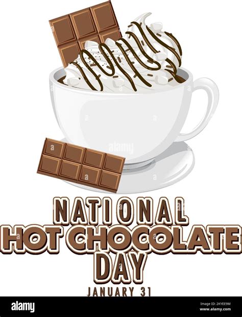 National Hot Chocolate Day Banner Design illustration Stock Vector ...