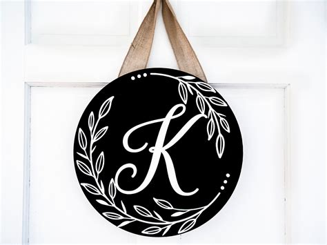 Monogram Door Hanger Wood Door Hanger Front Door Decor Etsy