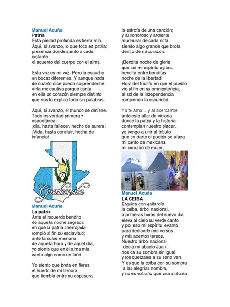 Poemas A La Patria De Guatemala Con Autores Guatemala