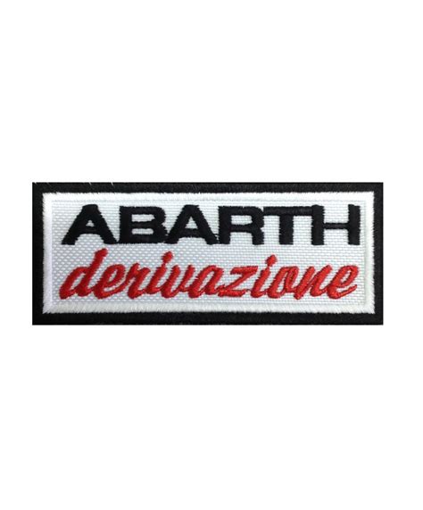 0833 Embroidered Badge Patch Sew On 100mmX40mm DERIVAZIONE ABARTH